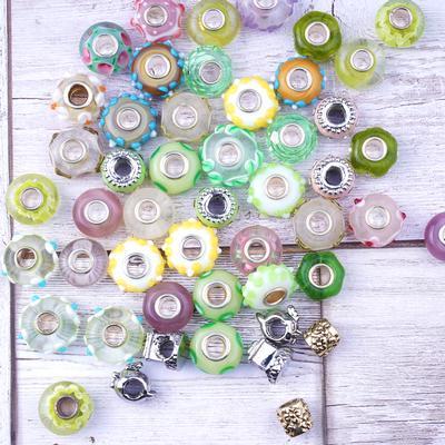 Spring Fling Large-Hole Bead Mix - 50 Pieces