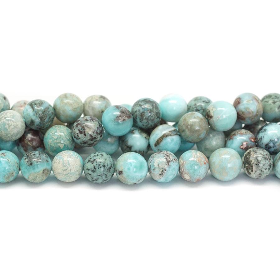 Larimar With Matrix 10mm Round - 15-16 Inch