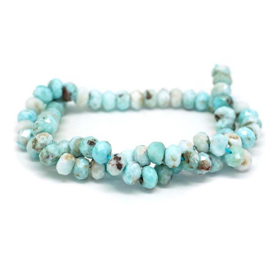 Larimar 5x8mm Natural Rondelle Faceted - 15-16 Inch