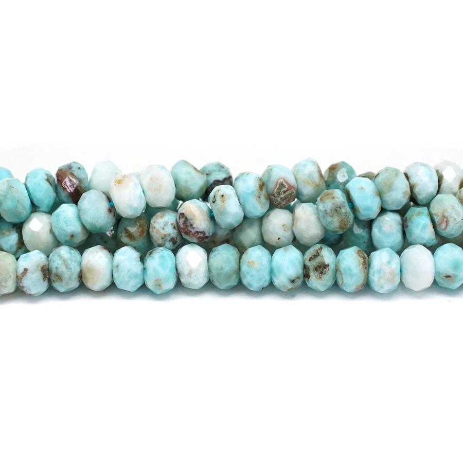 Larimar 5x8mm Natural Rondelle Faceted - 15-16 Inch