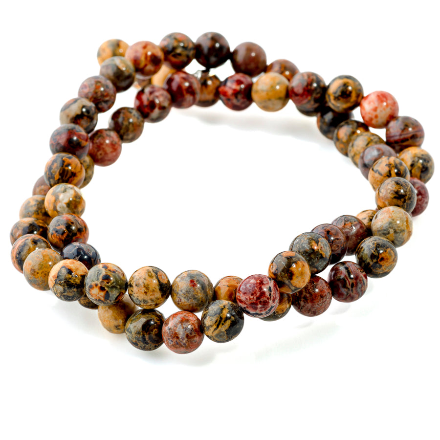 Leopard Skin Jasper 6mm Round - 15-16 Inch