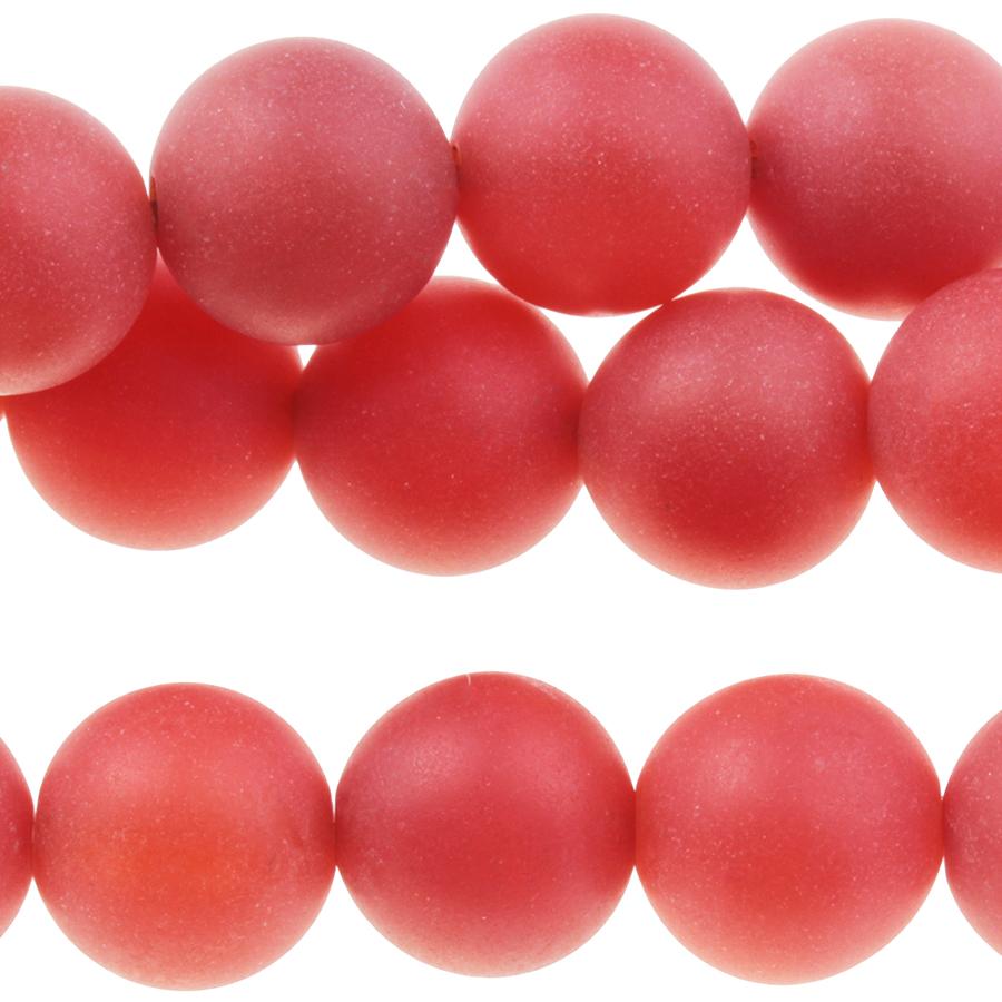 MATTE Carnelian 10mm Round 8-Inch