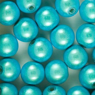 8mm Aqua Blue Miracle Bead Round - Goody Beads