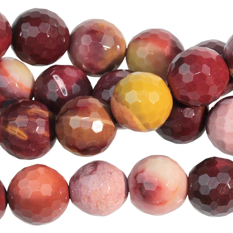 Mookaite 10mm Faceted Round 15-16 Inch