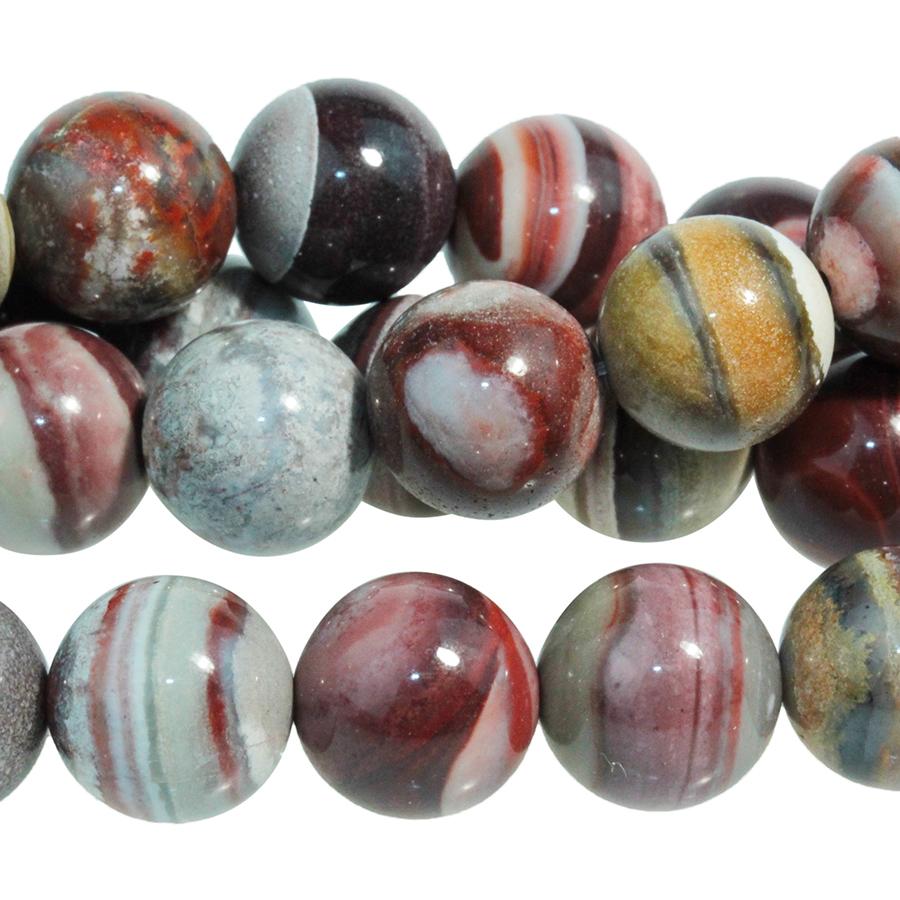 Mexican Laguna Lace Agate 12mm Round 15-16 Inch