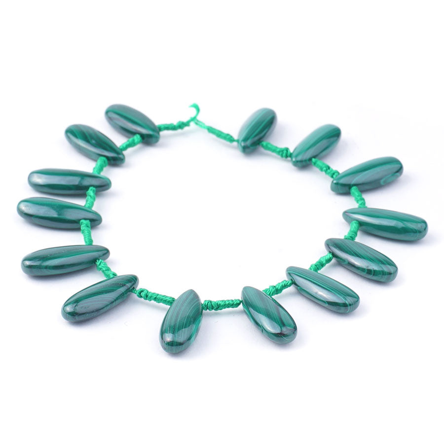 Malachite 8x20mm Drop - Limited Editions - Goody Beads