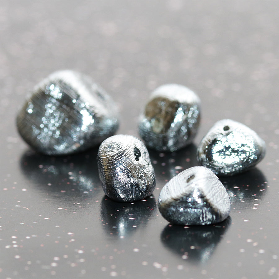 Muoinionalusta Meteorites 6-8mm Silver Nuggets 10 Gram Bag - DSPremier - Goody Beads