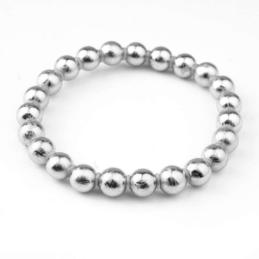 Muoinionalusta Meteorites Silver Plated 8mm Round - Bracelet