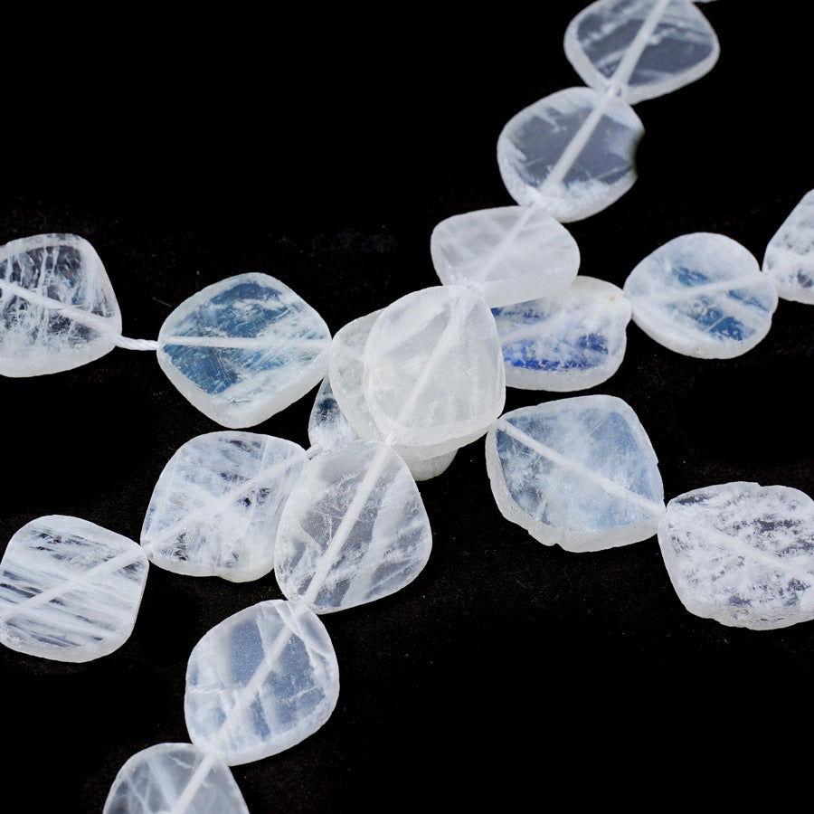 Moonstone  13-18mm Slice - 8-inch - Goody Beads