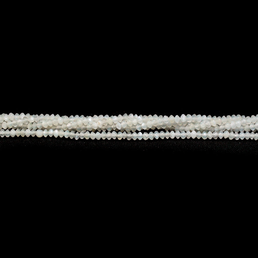Moonstone Faceted 1x2mm Saucer - 15-16 Inch - Goody Beads