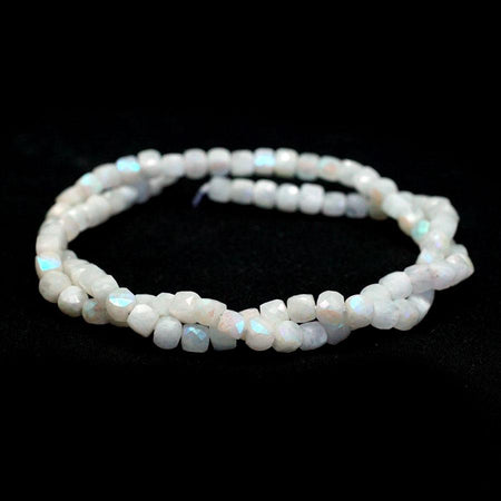 4-4.5mm Moonstone  Natural Cube - 15-16 Inch