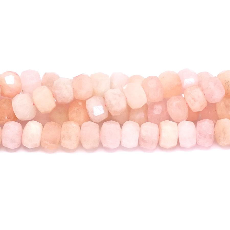 Pink Morganite Faceted, Freeform 7x10mm Rondelle - 15-16 Inch