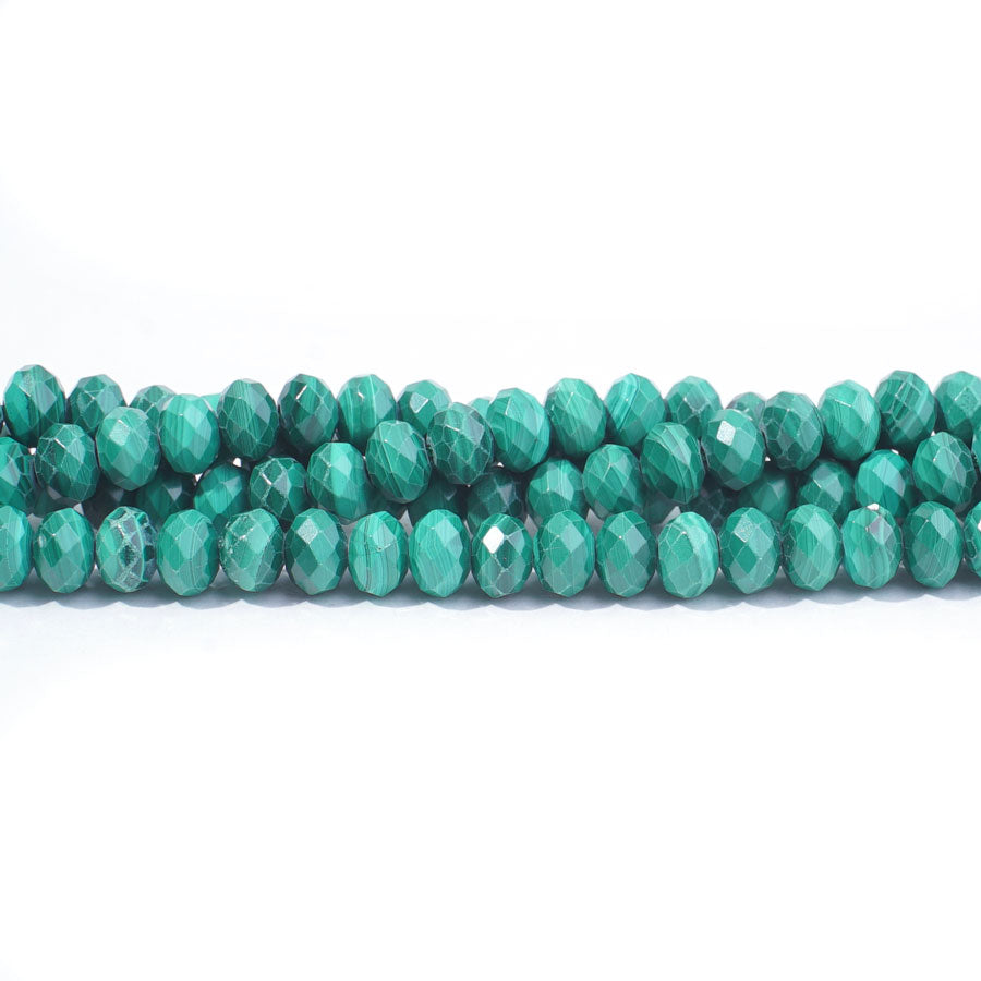 Malachite 6mm Rondelle Faceted - 15-16 Inch - Goody Beads