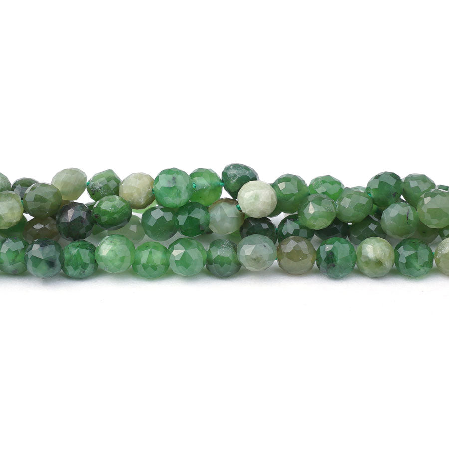 6mm Natural Burmese Jade Tear Drop Diamond Cut - 15-16 Inch - Goody Beads