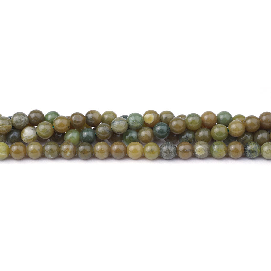 Olive Jade 6mm Round - 15-16 Inch - Goody Beads