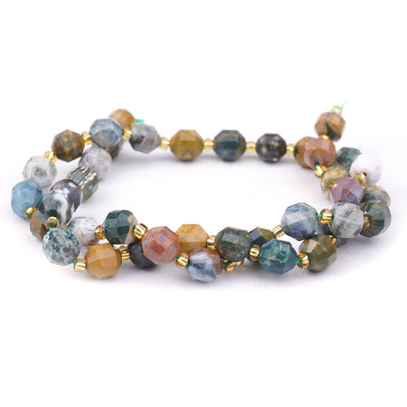 8mm Ocean Jasper Natural Energy Prism - 15-16 Inch - Goody Beads