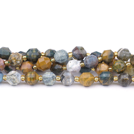 8mm Ocean Jasper Natural Energy Prism - 15-16 Inch - Goody Beads