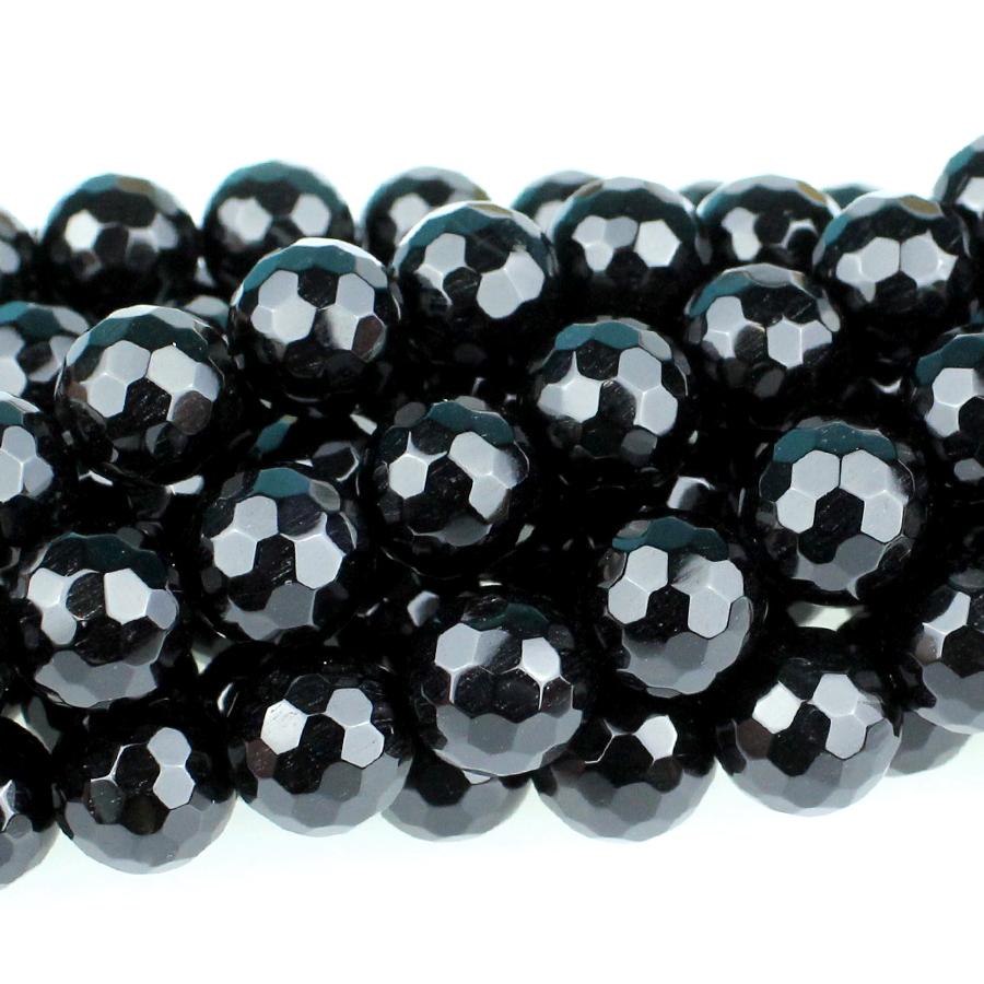 Onyx 10mm Faceted Round 8-Inch