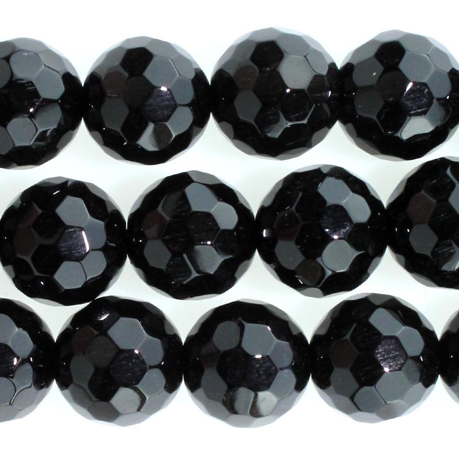 Onyx 10mm Faceted Round 8-Inch