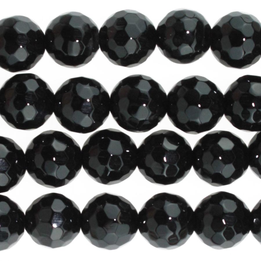 Onyx 8mm Round Faceted 8-Inch