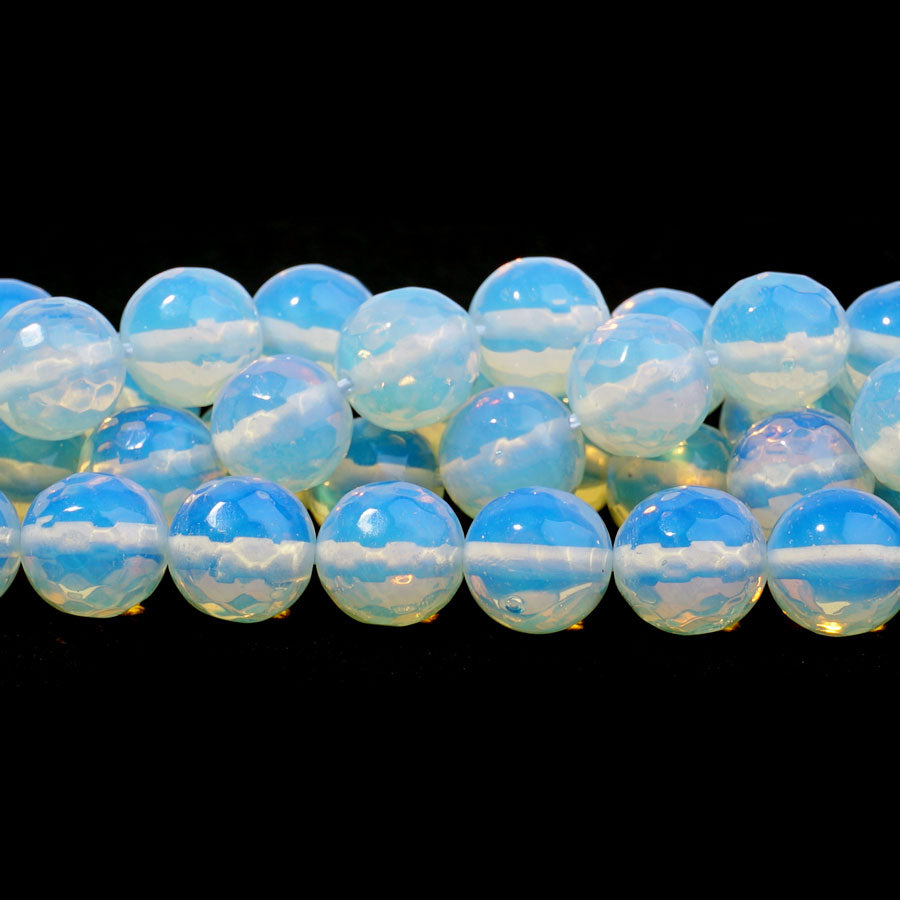 Opalite (synthetic) 10mm Round Faceted 15-16 Inch - CLEARANCE - Goody Beads