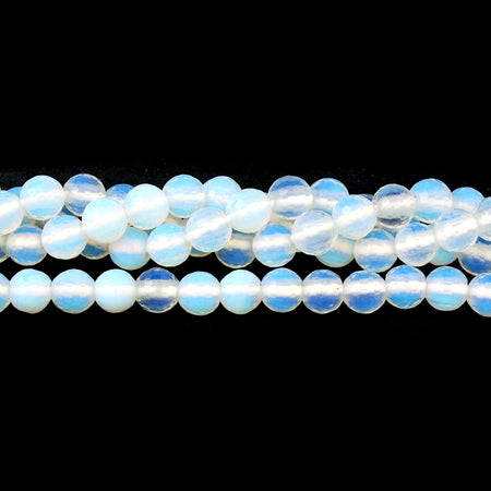 Opalite 8mm Faceted Large Hole Round - 8-inch - Goody Beads