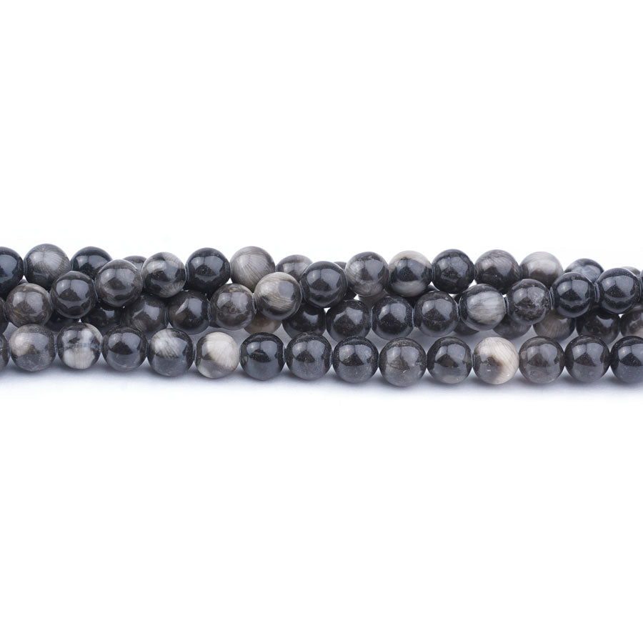 Orthoceras Fossil (Natural) 6mm Round - Limited Editions - Goody Beads