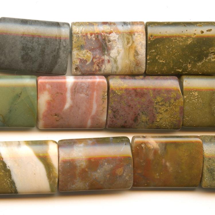 Ocean Jasper 15x20mm Rounded Rectangle