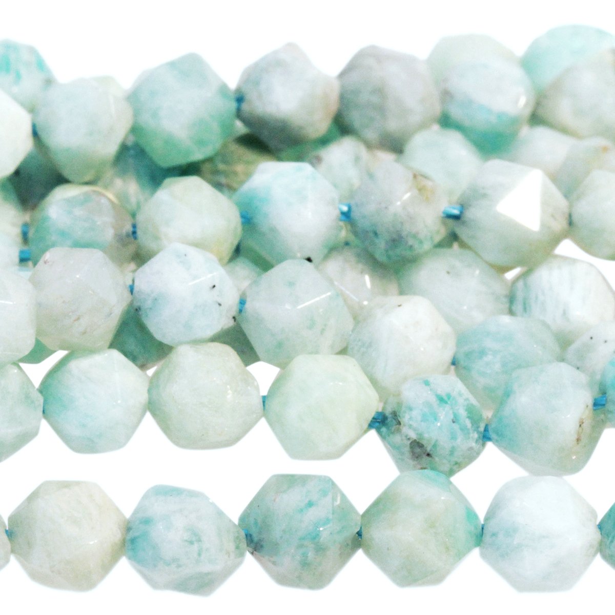 Peruvian Amazonite 6mm Star Cut Round 15-16 Inch