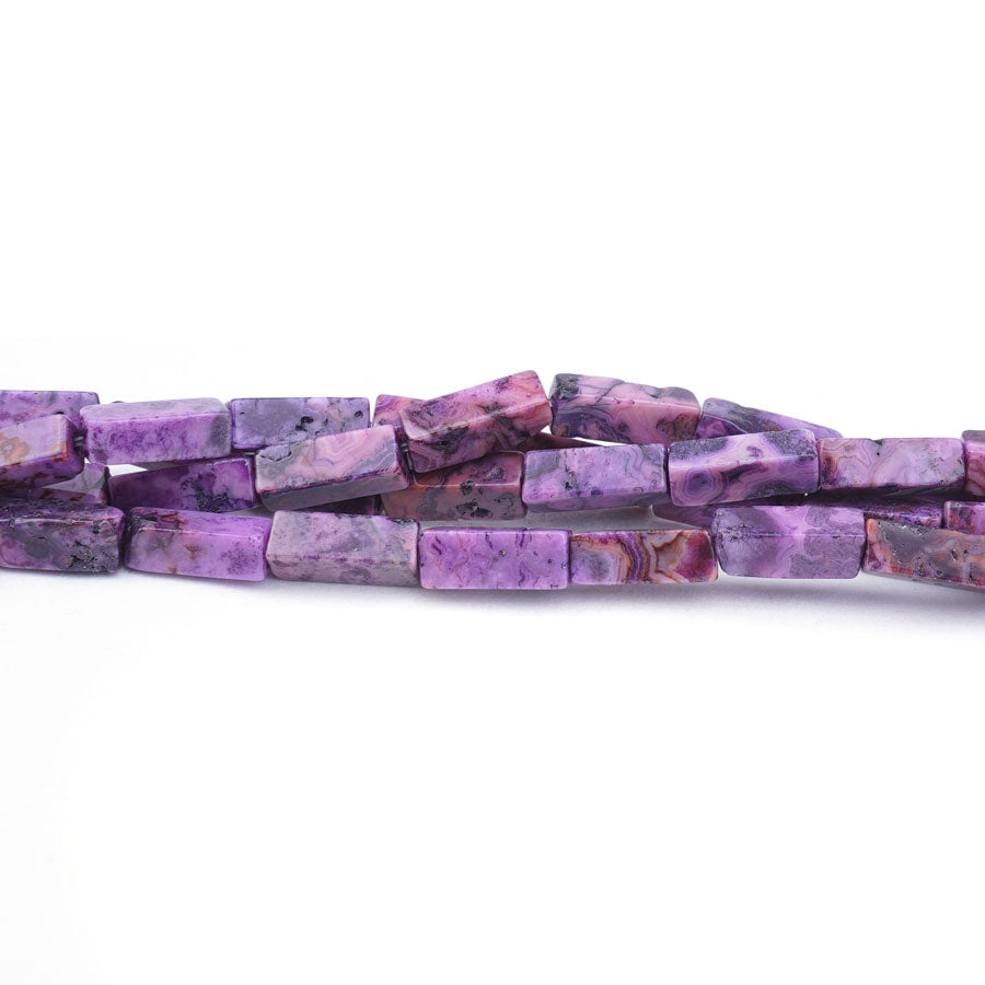 Purple Crazy Lace Agate 4X13mm Rectangle Tube - Limited Editions - Goody Beads