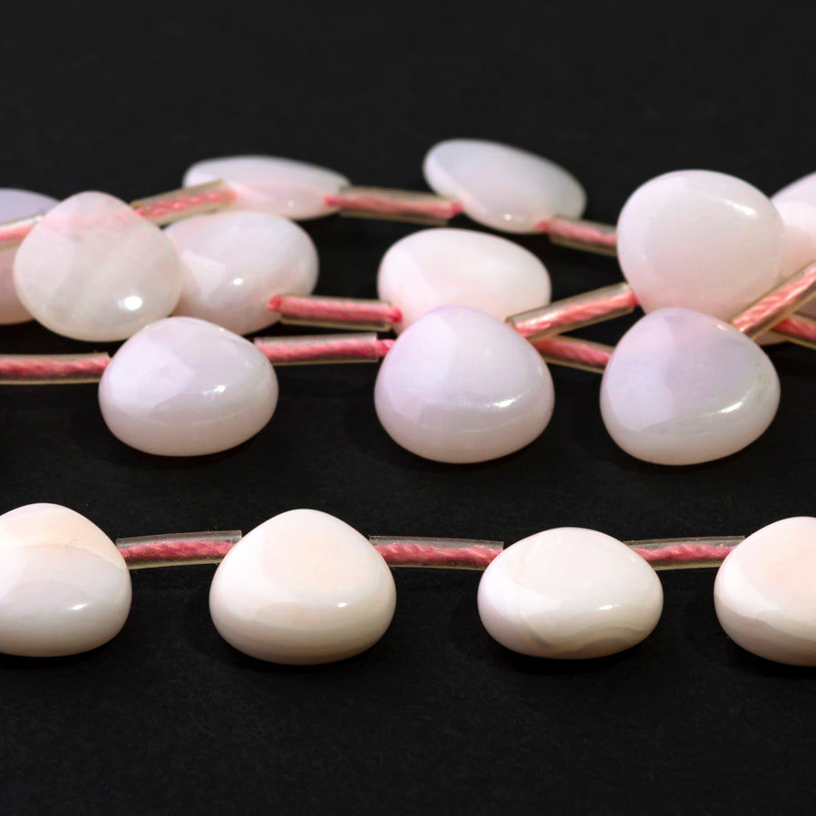 Pink Calcite Pearl 10x10mm Drop 8-Inch