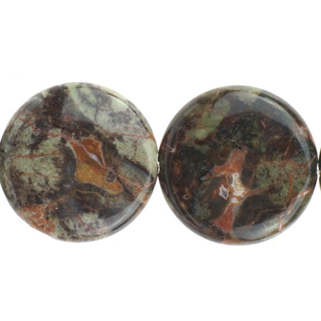 Peacock Jasper 30mm Coin