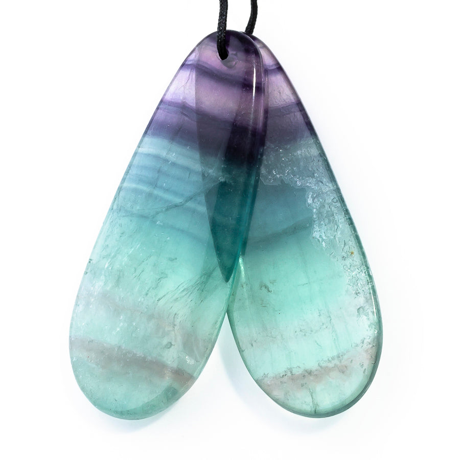 Fluorite 15x42mm Drop Pair - Pendant (1 Pair)