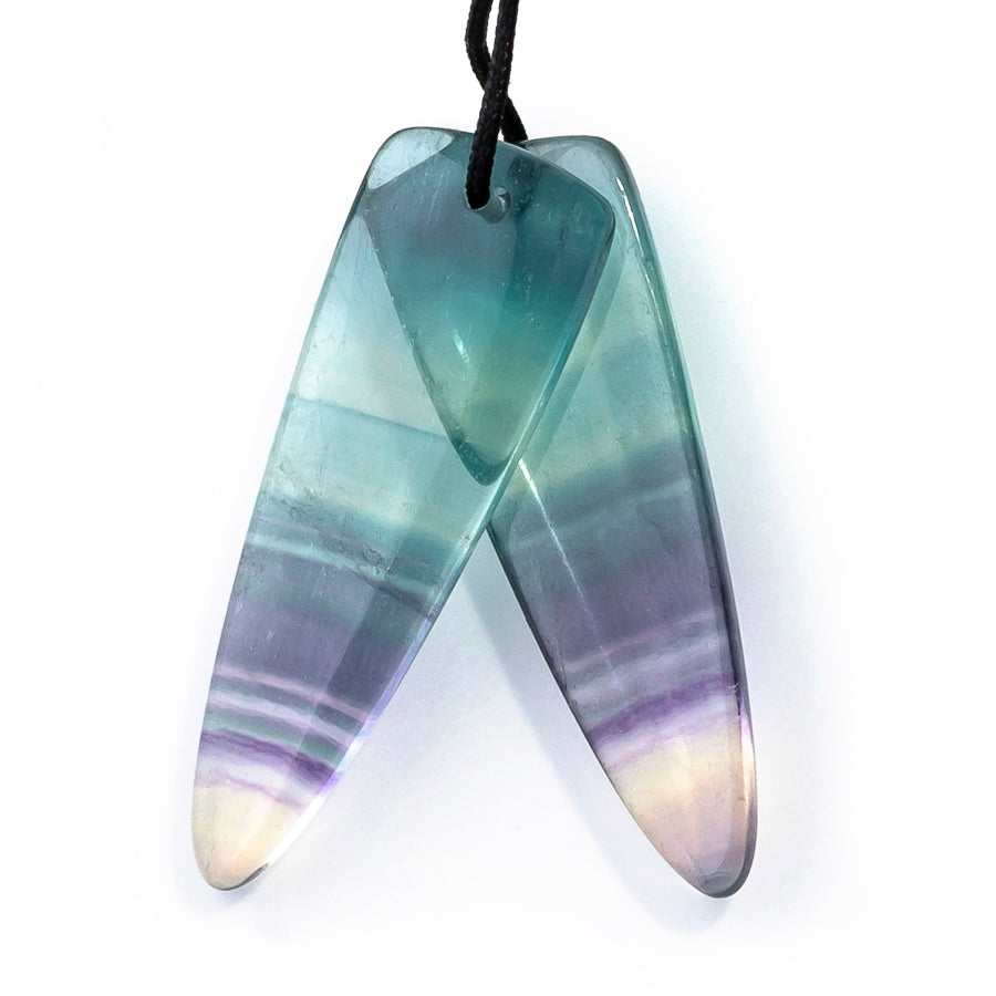 Fluorite 8x28mm Point Pair - Pendant