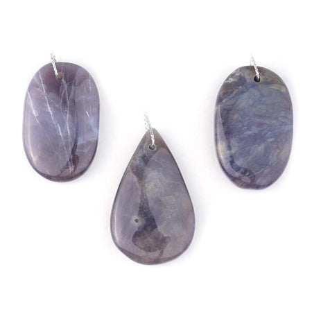 Indian Purple Agate 20-40mm Oval Freeform - Pendant