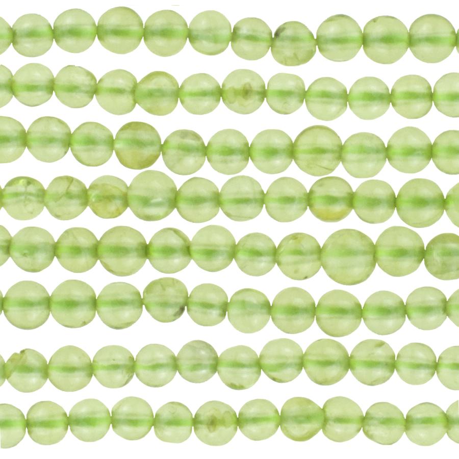 Peridot 2mm Round 15-16 Inch