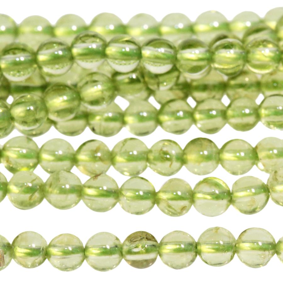 Peridot 3mm Round 15-16 Inch