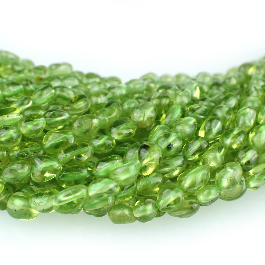 Peridot 4-6mm Pebble 15-16 Inch