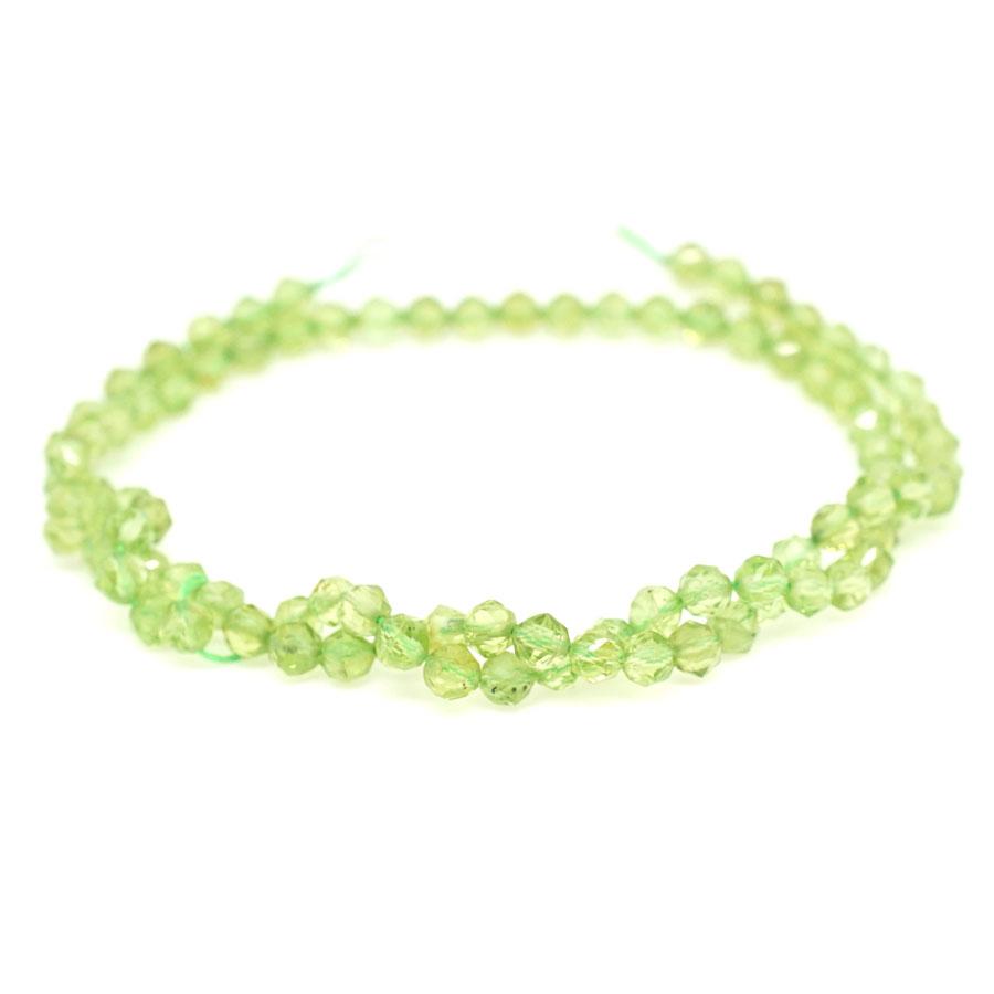 Peridot A 4mm Double Heart - 15-16 Inch