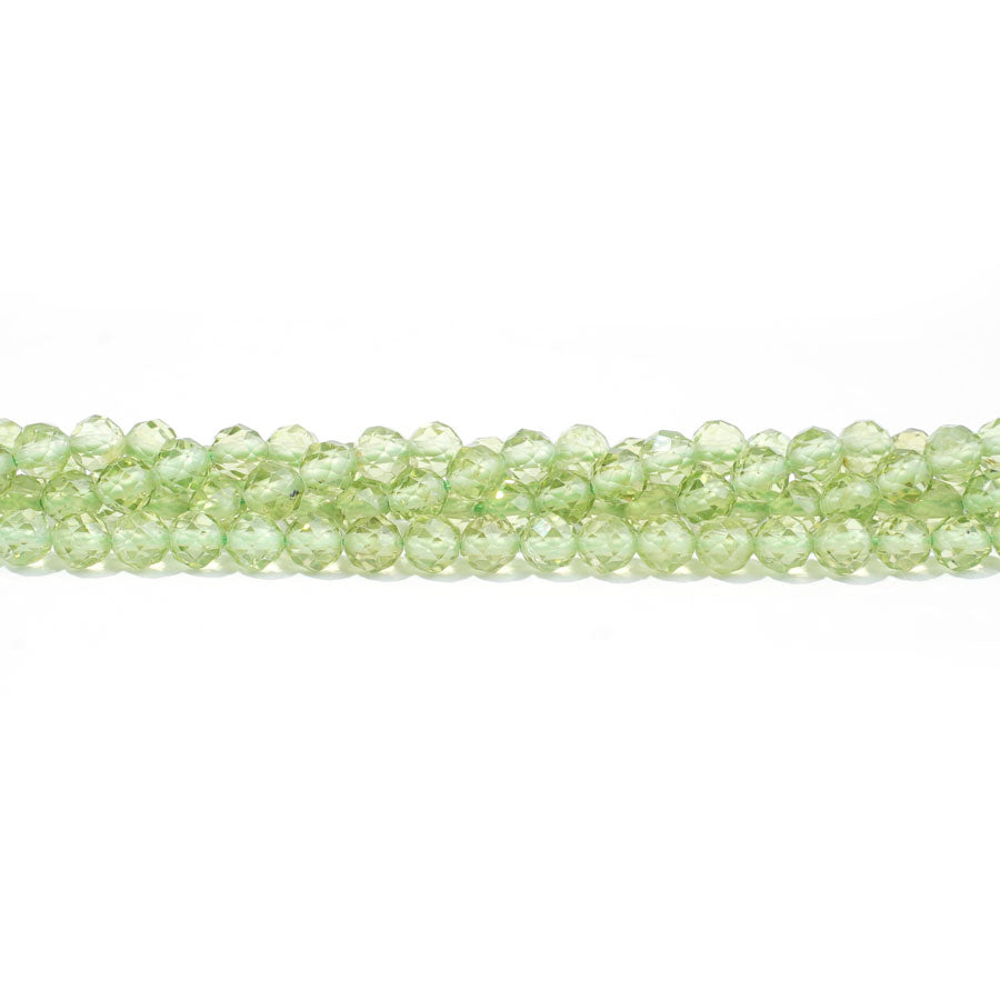 Peridot 4mm Round Faceted AA Grade - 15-16 Inch - Goody Beads