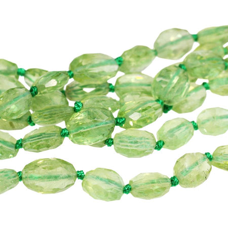 Peridot 5x7-8x10mm Faceted Oval 8-Inch