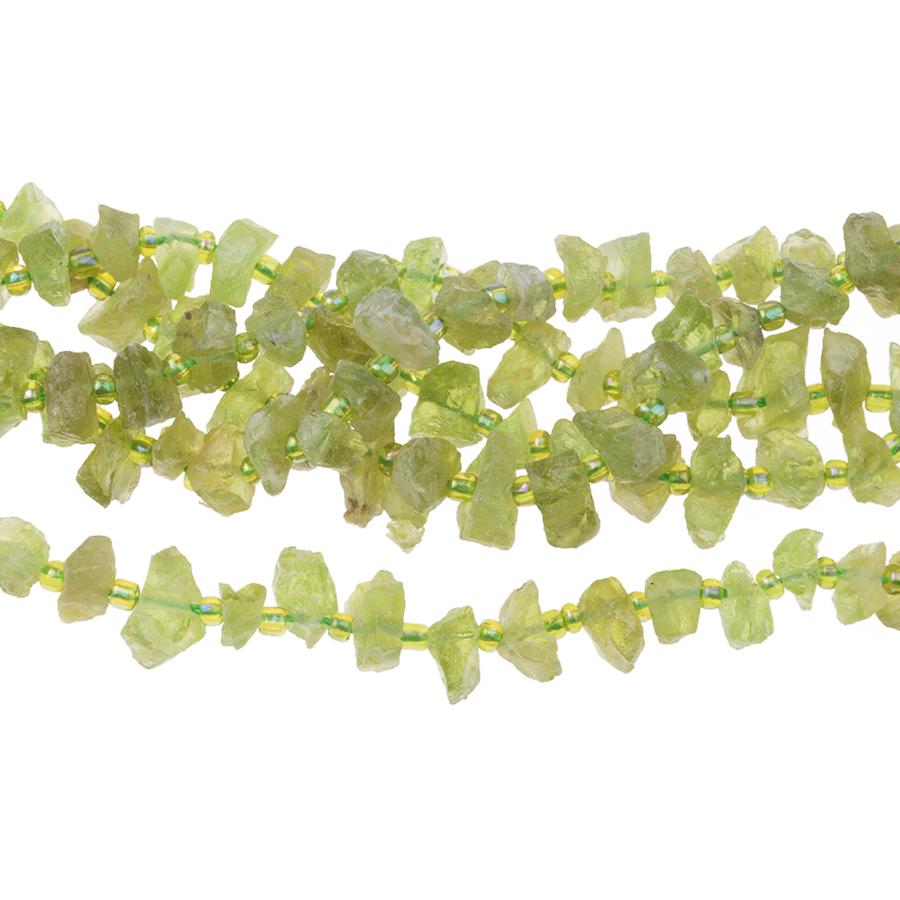 Peridot 8-12mm Rough Chip 15-16 Inch