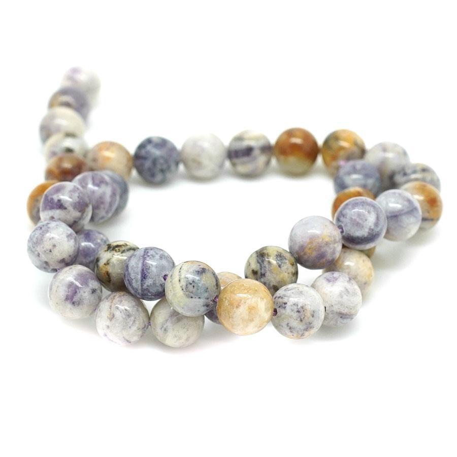 Purple Flower Jasper  10mm Round - 15-16"