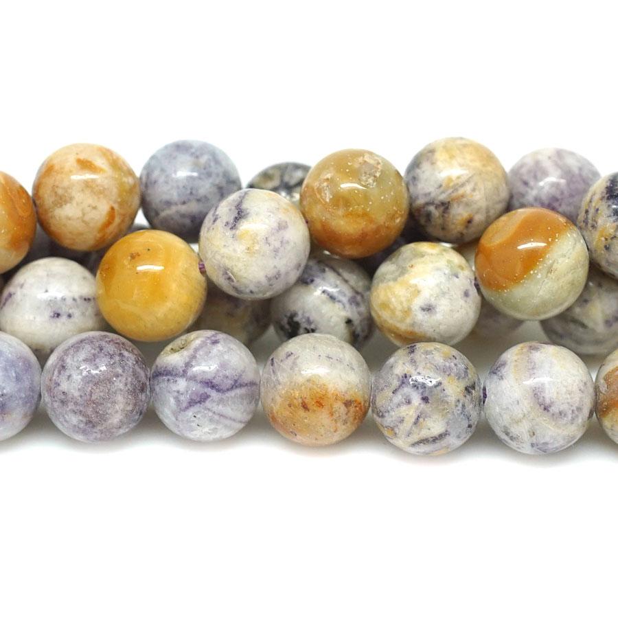 Purple Flower Jasper  10mm Round - 15-16"