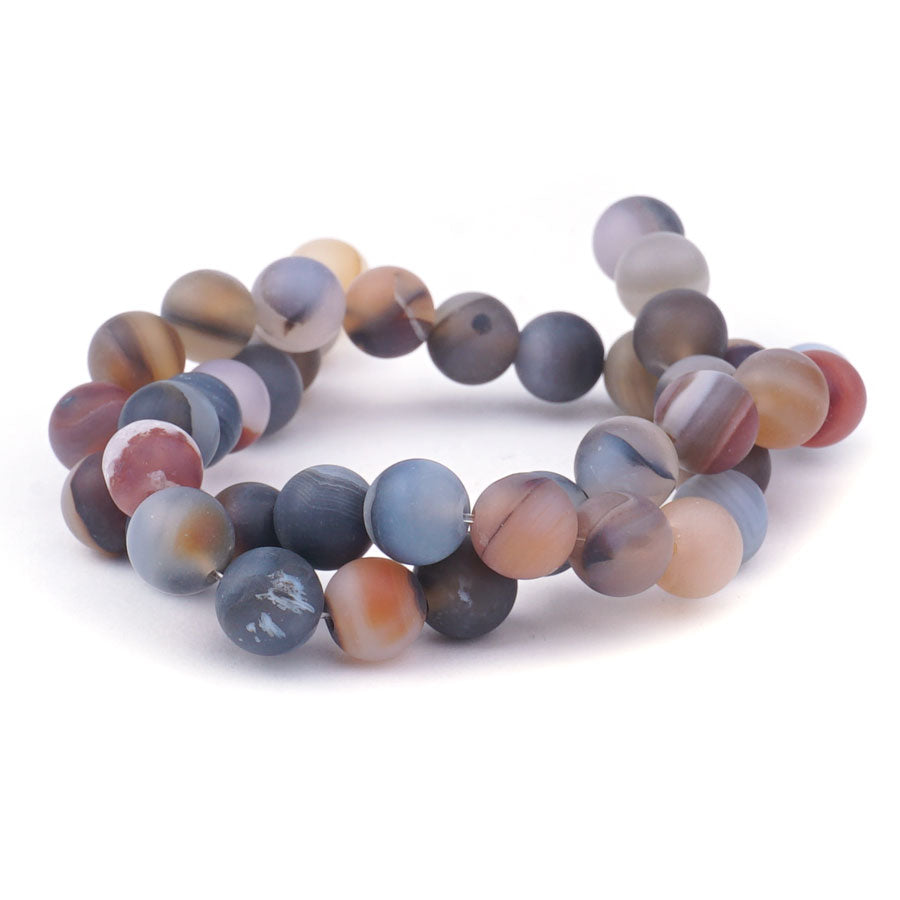 Persian Gulf Agate 10mm Matte Round - Limited Editions - Goody Beads