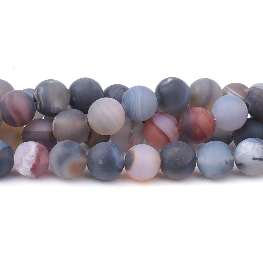 Persian Gulf Agate 10mm Matte Round - Limited Editions - Goody Beads