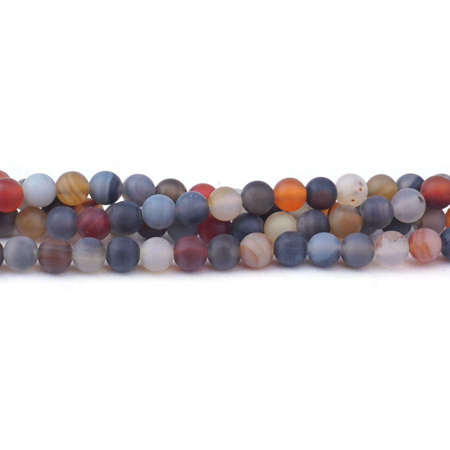 Persian Gulf Agate 6mm Matte Round - Limited Editions - Goody Beads