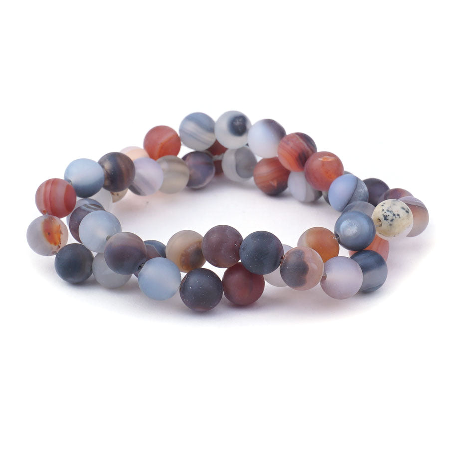 Persian Gulf Agate 8mm Matte Round - Limited Editions - Goody Beads