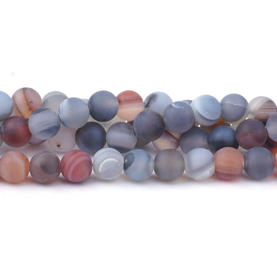 Persian Gulf Agate 8mm Matte Round - Limited Editions - Goody Beads