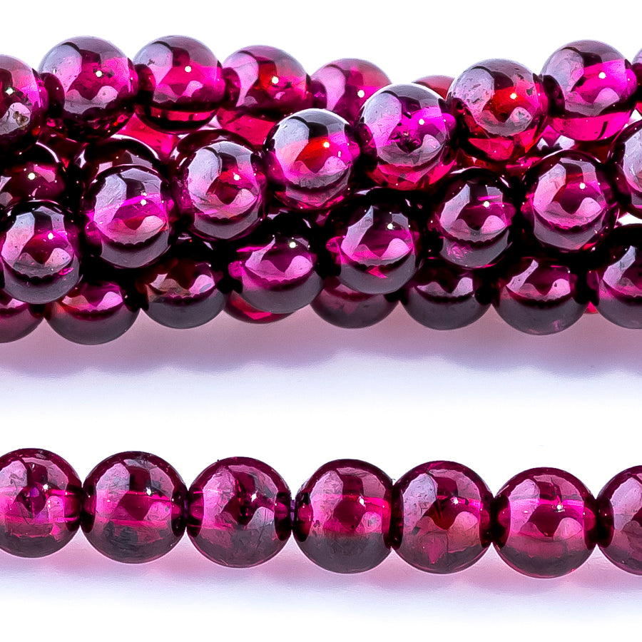 Purple Garnet 3mm Round 15-16 Inch